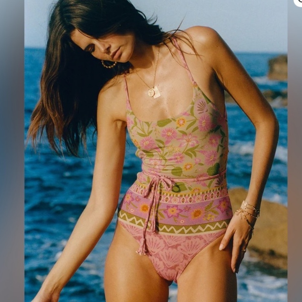 Spell | Goldie shimmer one piece swimsuit NWT Size XL